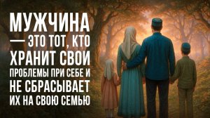 МУЖЧИНА - ЭТО ТОТ, КТО ХРАНИТ СВОИ ПРОБЛЕМЫ ПРИ СЕБЕ И НЕ СБРАСЫВАЕТ ИХ НА СВОЮ СЕМЬЮ