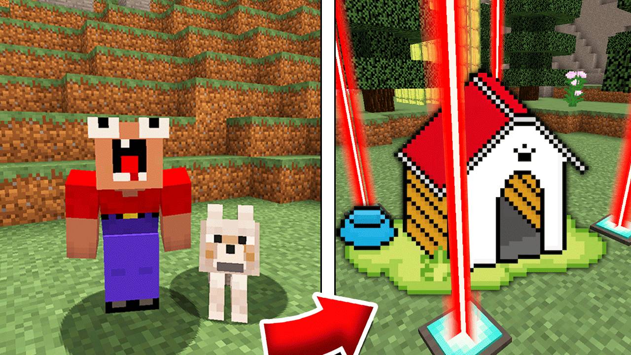 2 НУБА И ДЕВУШКА ПРО СТРОЯТ ДЛЯ СВОЕЙ СОБАКИ САМУЮ ЗАЩИЩЕННУЮ БАЗУ в МАЙНКРАФТ! смотреть онлайн