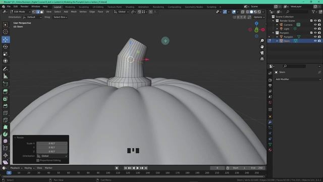 Blender 3D for Beginners- Model a Jack-o'-lantern - Harry Jones_5