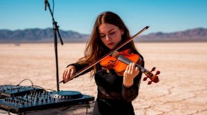 Lila Kova Live @ El Mirage Dry Lake, California, USA _ Techno Set   Live Violin _ 4K DJ Mix