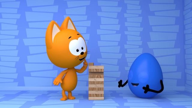 Котэ Геимз  Котенок Котэ Разноцветные Яйца и Пауки  Четыре комнаты и Игры с Заданиями