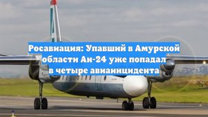 Росавиация: Упавший в Амурской области Ан-24 уже попадал в четыре авиаинцидента