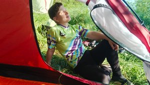 Поход с НОЧЁВКОЙ в палатке В ГРОЗУ