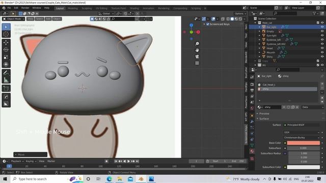 584846-04 - Ears Lesson 3 - From 2D Illustration to 3D Your first day in Blender 3D