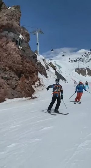 Горнолыжка на Эльбрусе. Ролик 1 Анастасии Кузнецовой
