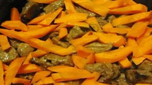 Говядина, тушеная с фасолью