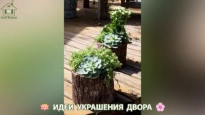 Идеи украшения двора для дома и дачи фото идеи для вдохновения  (16)