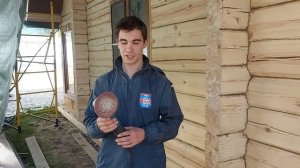 Грубая и тонкая шлифовка на "Доме из рубленного бревна под лафет" - Команда ПАКЛЯ