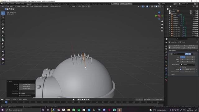 7 Creating button, Hair and eye