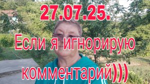 27 июля 25. ЕСЛИ Я ИГНОРИРУЮ КОММЕНТАРИЙ ))))