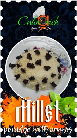 Millet porridge with prunes * - right recipe from «Culinarich»