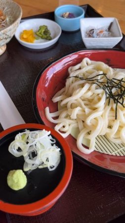 Удон и мясо Тонкацу. Ресторан в городе Хаконе, Япония