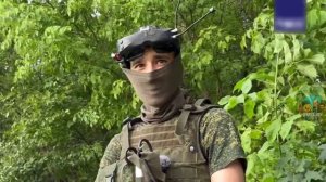 Российские бойцы установили автомат Калашникова на FPV-дрон