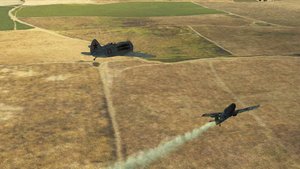 И-16 против Bf10E7.