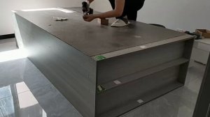 Шкаф со столом в нишу, сборка.