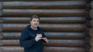Покраска деревянного дома из рубленного бревна - Команда ПАКЛЯ