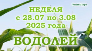 ВОДОЛЕЙ | ТАРО прогноз на неделю с 28 июля по 3 августа 2025 года
