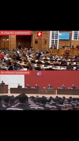 Европейский парламент против эффективного парламента Северной Кореи.