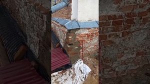 Отмостка из перфорированной геомембраны для церкви