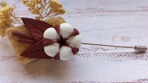 Брошь из полимерной глины. 
Ручная работа.
