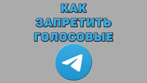 Как запретить голосовые в Телеграмме