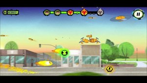 Бен 10 перезапуск, игра Опасный полёт.