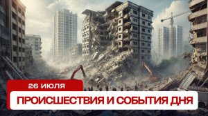 Катаклизмы за день 26.07.2025. Новости сегодня, ЧП, события дня!