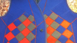 9 шьём безрукавку с элементами печворк тонкий драп