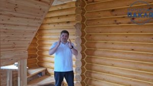 Покраска и Тёплый шов интерьера дома из оцилиндрованного бревна - Команда ПАКЛЯ