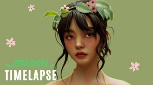Создание женского персонажа в ZBrush | Таймлапс скульптуры по референсу