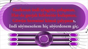 Bahar Ezizowa - Söýerdenem giç ( Karaoke )