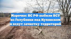 Марочко: ВС РФ выбили ВСУ из Голубовки под Купянском и ведут зачистку территорий