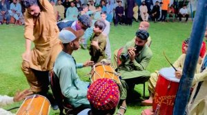 Balochi lewa dance in Bashir village Karachi Pakistan