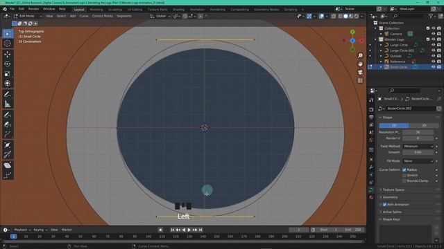 590576-4 - Modeling the Logo (Part 2) - Blender 3D for Beginners Model and Animate a 3D Logo
