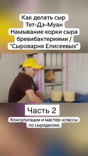 Как делать сыр  Тет-Дэ-Муан Намывание корки сыра бревибактериями / "Сыроварня Елисеевых" / Часть 2