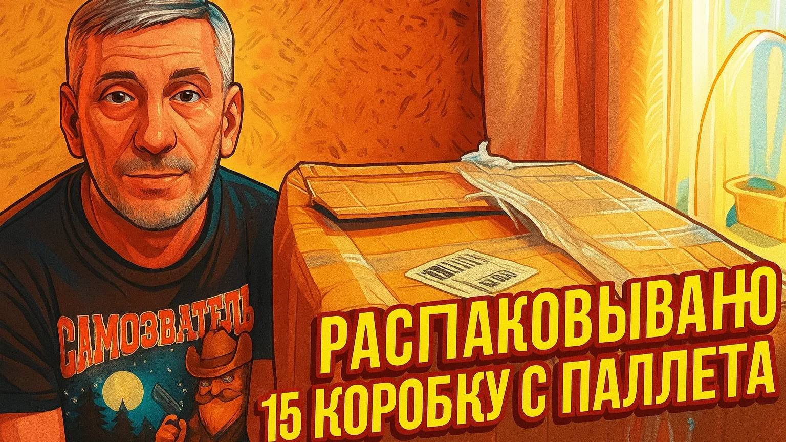 Распаковка 15 коробки с паллета