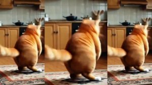 смешной рыжий кот