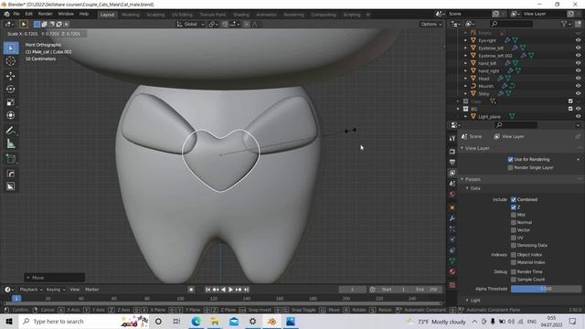 584846-07 - Heart Lesson 6 - From 2D Illustration to 3D Your first day in Blender 3D
