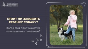 Стоит ли заводить ребенку собаку?