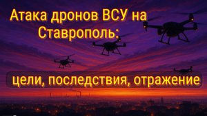 Атака дронов ВСУ на Ставрополь: цели, последствия, отражение