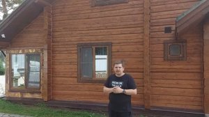 Покраска деревянного дома из бревна под лафет - Команда ПАКЛЯ