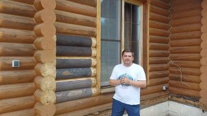 "Выкрасы" - подбор цвета на объекте "Дом из оцилиндрованного бревна" - Команда ПАКЛЯ