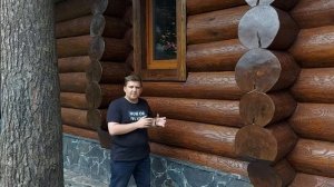 Покраска деревянного Бани из рубленного бревна (была покрашена более 15 лет назад) - Команда ПАКЛЯ