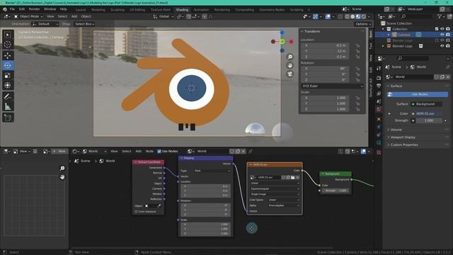 590576-6 - Lighting the Logo - Blender 3D for Beginners Model and Animate a 3D Logo