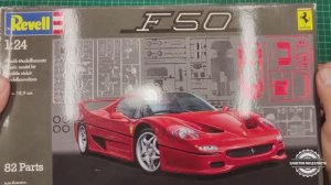 Модель автомобиля Ferrari F50 от компании Revell, масштаб 1/24. Часть 1. Обзор коробочки.