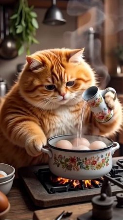 Рыжий котик в деревне