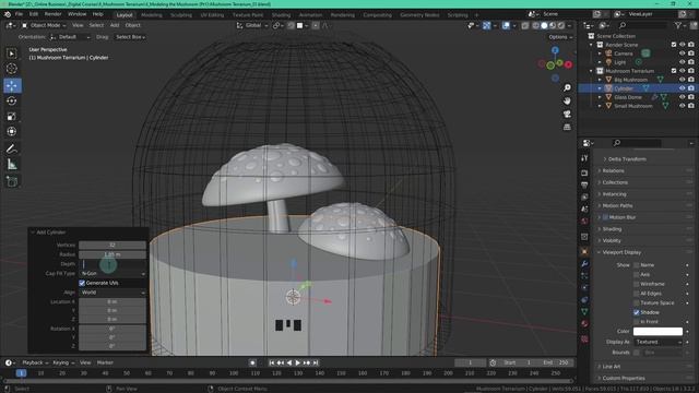 Blender 3D for Beginners- Model a Mushroom Terrarium - Harry Jones_6