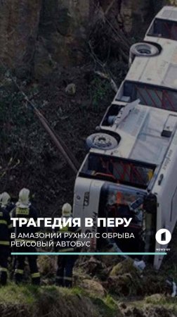 В Перу с обрыва упал рейсовый автобус: 18 человек погибли #авария #перу #амазония #туристы