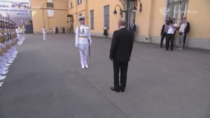 Владимир Путин прибытие в Главное Адмиралтейство в Санкт-Петербурге, 27 июля 2025 года