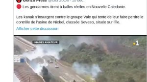 Les gendarmes tirent à balles réelles en Nouvelle Caledonie. - - Les kanak s’insurgent co